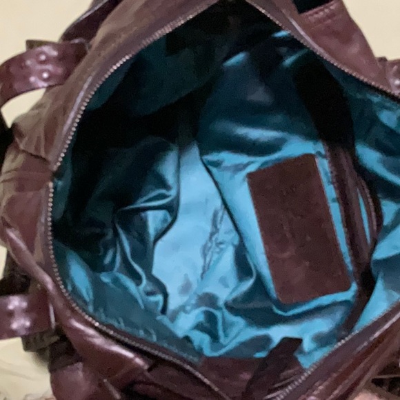 large Biasia Leather bag, made in Italy - Picture 7 of 8